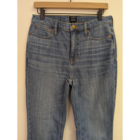 J. Crew Mid Rise Flare Crop Jeans Stretch Denim Dark Wash‎ 28 - Picture 5 of 8
